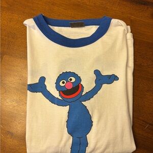 Rare Vintage Changes Grover Blue and White Grover XL T-Shirt